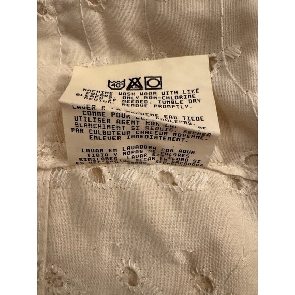 Dan River Window Curtain 40X87 & 3 Valences 19X83 inches White Eyelet - Picture 8 of 8